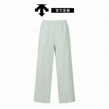 【DESCENTE】迪桑特 女士 運動長褲 舒適寬褲(綠色)