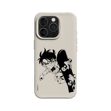 iPhone 16 Pro SolidX 貝殼灰 - Detective Conan - 黑色滑板