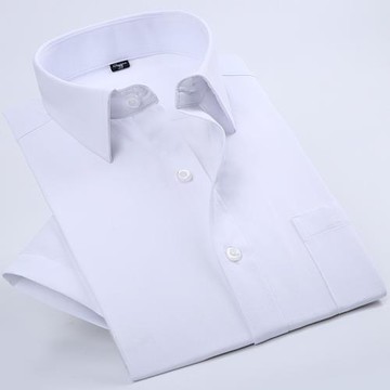 薄款白襯衫男短袖青年商務職業工裝半袖白襯衣男寸酒店KTV工作服