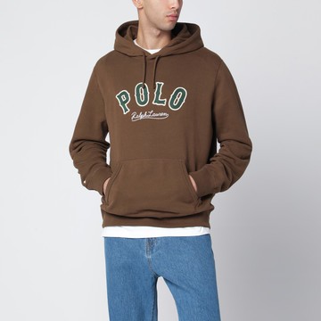Brown hoodie with logo