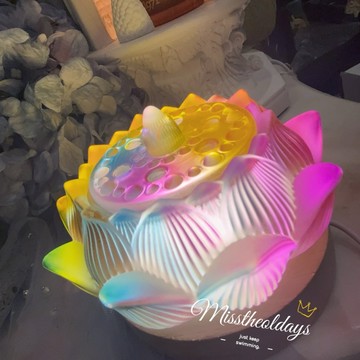 「周邊」超美蓮花燈 酥油燈座 供奉燈｜v-110