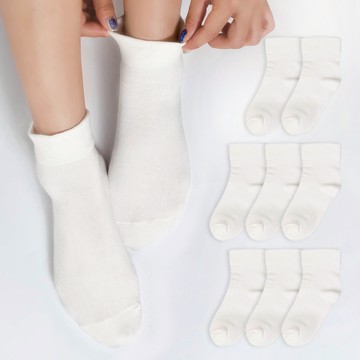 Si Ner Socks 女款 無壓力糖尿病孕婦腳踝襪 8雙  220~250mm  白色