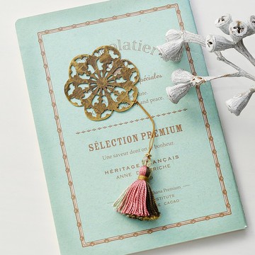 帶有流蘇的書籤／粉色