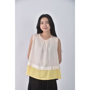 (M) home shop質感無袖黃色上衣二手衣