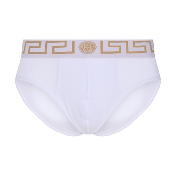 Versace - White Cotton Greca Briefs Two Pieces Set