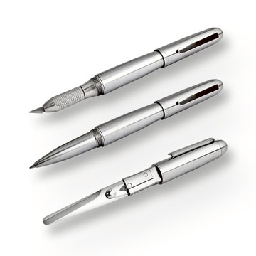 Xcissor Pen 創意文具 剪刀筆（全配版） 銀色