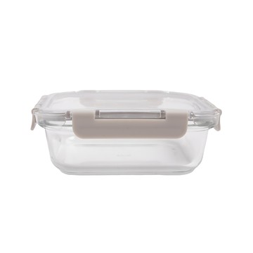 HOLA 和樂家居 多用途耐熱玻璃保鮮盒 18 x 13.5 x 6cm 長形 490g 600ml  1入  1個