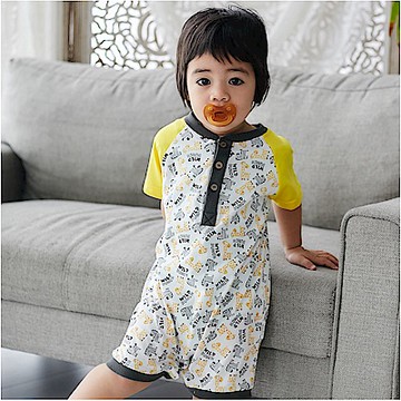 baby童衣 短袖連體衣 多花色休閒兔裝 90042