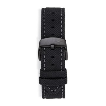 DAVOSA 169.581.55 CALFSKIN LEATHER TEXTILE BLACK 22MM錶帶