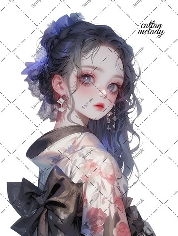 original sticker no.1521 人物貼紙 原創貼紙 人物貼紙 女孩貼紙 原創人物貼紙