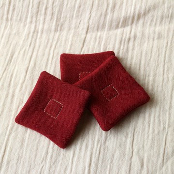 迷你方塊杯墊 / 紅