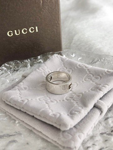 【日本直送 名牌中古包】GUCCI 古馳 G Logo 純銀 925 戒指 12 號 vintage 復古 老件 r5mxhd