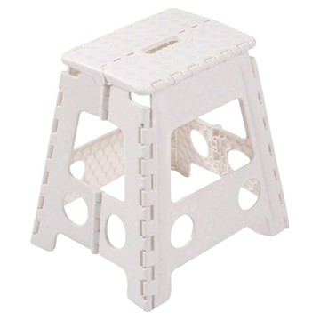 Habity 方形折疊便攜式凳子 XL 白色 輕巧易攜帶 居家戶外皆宜  1個