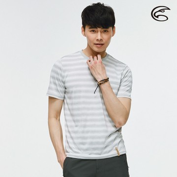 ADISI 男漸層條紋緹花透氣乾爽圓領T AL2011047 (S-2XL) / 透氣、輕量、速乾、排汗