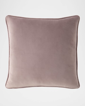 Wisteria Solid Velvet Pillow, 20" Square