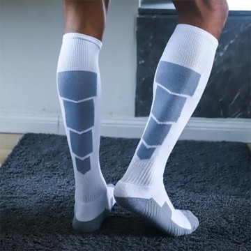 【拍3雙49】巖也男士高幫襪子長筒足球襪運動毛巾底純棉加厚秋冬G