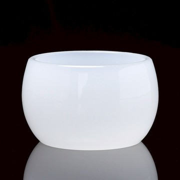 白瓷玉瓷茶杯大號品茗杯琉璃玉建盞主人杯單杯功夫茶具可私人