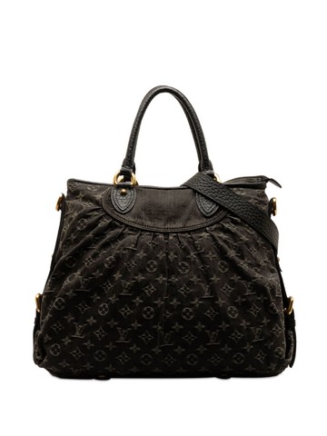 Louis Vuitton Pre-Owned - 2007 Monogram Denim Neo Cabby GM satchel - women - Denim - One Size - Black