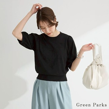【Green Parks】愛心印花圓領針織上衣