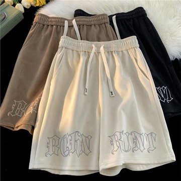休閑短褲男士夏季薄款透氣五分褲美式高街運動籃球褲男款外穿中褲