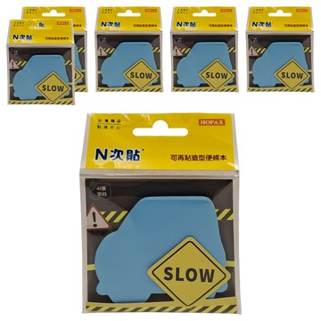 N次貼 造型便條紙  1組  螢光藍色  6本