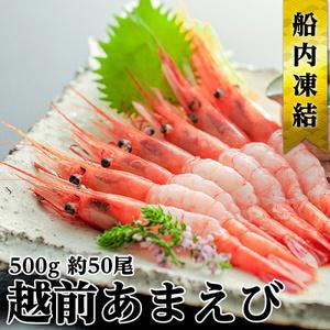 ふるさと納税 日本海甘えび 子無し 500g(約50尾) 福井県若狭町