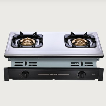 櫻花一級能效崁入式雙口不鏽鋼瓦斯爐天然/液化/G6201S 全省免費基本安裝（離島及偏遠鄉鎮市除外）