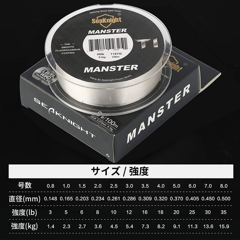 有名ブランド フロロカーボンフィッシングライン100m 3.0号 1個 釣糸 道糸 リーダー フロロカーボン 0.8号 (4.1LB) 100m 釣り糸 ライン リーダー
