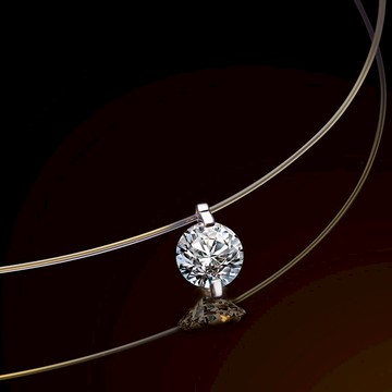 隔日到貨 2克拉 D VVS1 3EX 圓鑚 八心八箭 莫桑鑽 水晶 項鍊 項鏈 N120