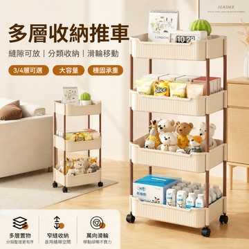 台灣出貨 收納架 層架置物架 移動式置物架 小推車置物架 零食收納推車 廚房推車 移動置物架 零食架 置物架 零食收納