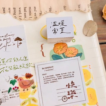 溫暖常夏 手寫文字印章 ‧ 小鹿工作室