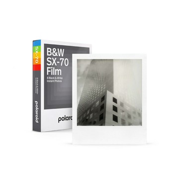 Polaroid 寶麗來 SX-70黑白色白框相紙 8張入 / 盒 D7F2