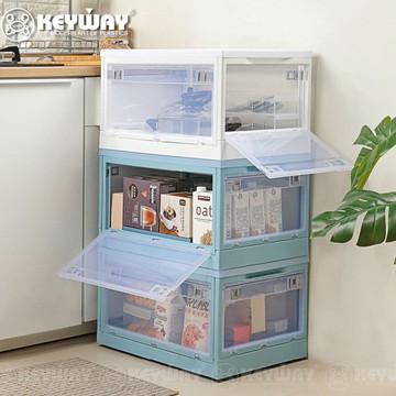 【KEYWAY 聯府】經典五開式折疊收納箱77L -2入