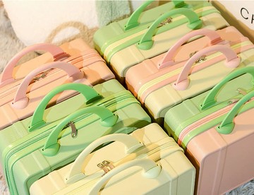 14寸新款馬卡龍色 時尚外出用手提箱化妝箱