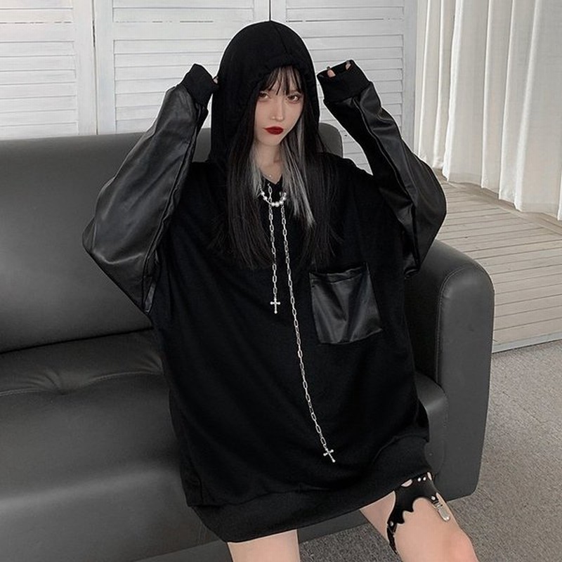 パーカー レディース メンズ ゆったり 黒 男女兼用 ロング 長袖 プルオーバーパーカー 無地 秋冬 シンプル カジュアル 通販 Lineポイント最大get Lineショッピング