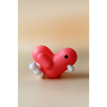 比利時CANAR可愛獨家心形小鴨大型存錢筒-超療癒適生日送禮(火熱橘)