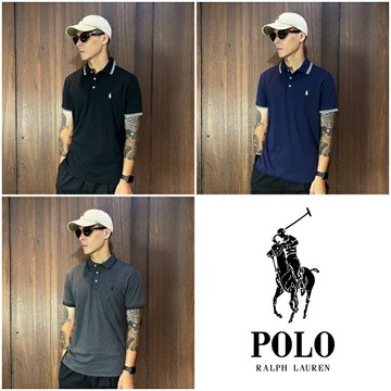 美國百分百【全新真品】Ralph Lauren POLO衫 短袖 RL 小馬 logo 素面 上衣 三色 CG36