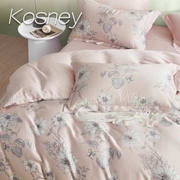 KOSNEY  朵蜜  特大100%天絲TENCEL四件式兩用被床包組