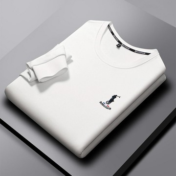 【新款熱賣】男裝專柜保羅純棉長袖t恤男春秋潮流圓領中青年圓領加絨男t