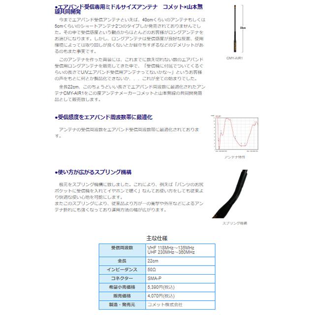 IC-R6 アイコム(ICOM)＋BC-194＋CMY-AIR1 エアバンドスペシャルセット