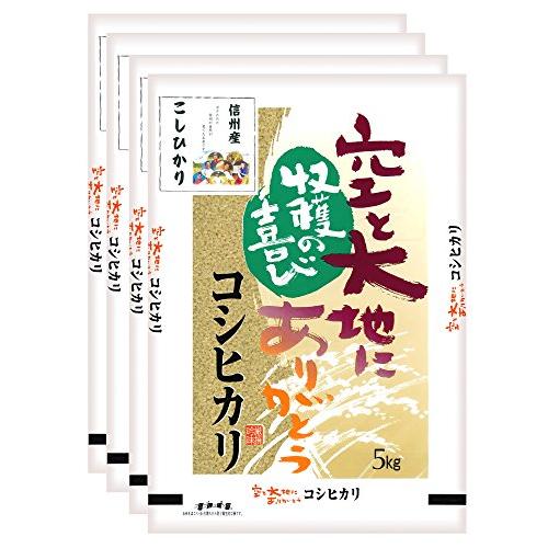 新米 信州産 こしひかり 20kg（5kg×4） 令和5年産 《受注精米》 米 お米 コメ 長野県 信州ファーム荻原