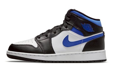 JORDAN 1 MID WHITE BLACK RACER BLUE GS