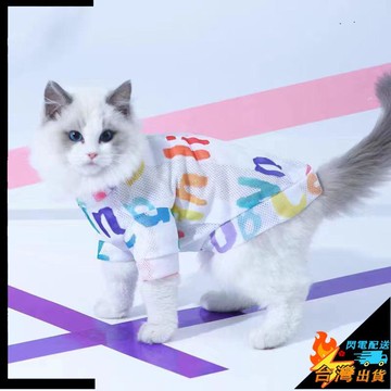 【台灣出貨】貓咪衣服 狗衣服 寵物衣服 幼犬服裝 中小型犬服飾 薄款背心 防掉毛 防脫布偶藍貓 兩腳衣 寵物背心