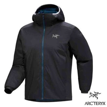 【ARCTERYX 始祖鳥】男 Atom Hoody 化纖連帽防風保暖外套.夾克.大衣.雪衣/Coreloft合成棉羽/ X000009556 黑綠撞色