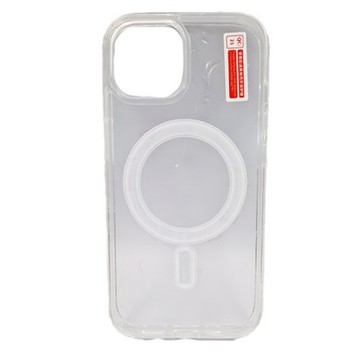 【出清品】70-1-1_iPhone系列 四角防摔 MagSafe磁吸手機保護殼, iPhone 15, 透明,