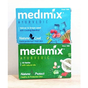 (10%蝦幣回饋/免運)印度MEDIMIX 綠寶石皇室藥草浴美肌皂(125g) 藍寶石沁涼 綠寶石經典草本 美肌皂 皂