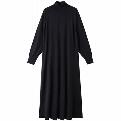 ebure エブール ソフトファインウール ハイネックニットワンピース