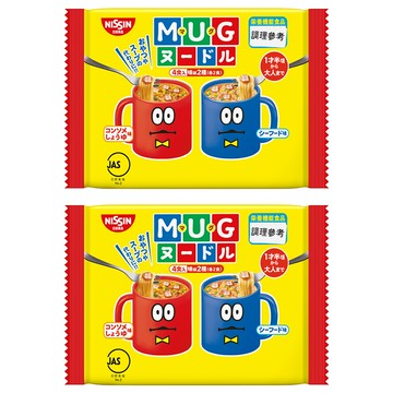 NISSIN 日清 馬克杯麵  4食入2味 (各2食)  日式美味小餐 快速出餐  適合工作、學習間隙  滿足日常輕食需求  2袋