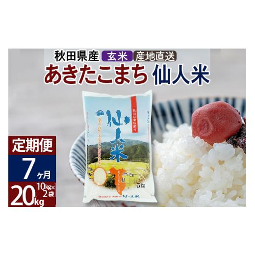 ふるさと納税 秋田県 東成瀬村 新米 令和5年産 あきたこまち 秋田県産「仙人米」玄米 20kg（10kg×2袋）