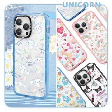 GARMMA｜正版三麗鷗家族滿版印花 iPhone15系列經典防摔保護殼 手機殼 防摔殼 Hello Kitty 大耳狗 i15Pro Unicorn